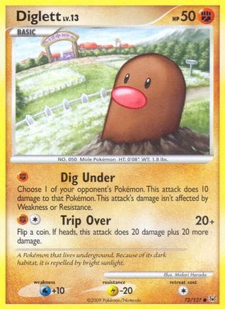 'Pokemon - 'Diglett 072/127  Platinum - Common