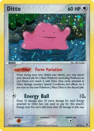 'Pokemon - 'Ditto 004  - Holofoil FireRed & LeafGreen - Holo Rare