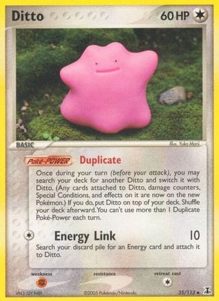 'Pokemon - 'Ditto 035/113  - Reverse Holofoil Delta Species - Uncommon