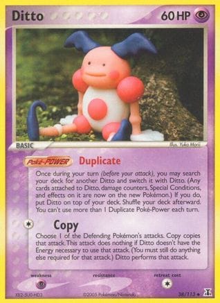 'Pokemon - 'Ditto 038/113  - Reverse Holofoil Delta Species - Uncommon