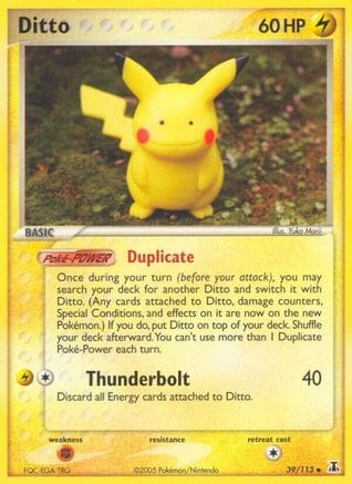 'Pokemon - 'Ditto 039/113  - Reverse Holofoil Delta Species - Uncommon