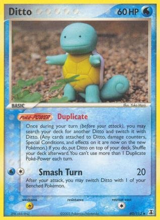 'Pokemon - 'Ditto 040/113  - Reverse Holofoil Delta Species - Uncommon