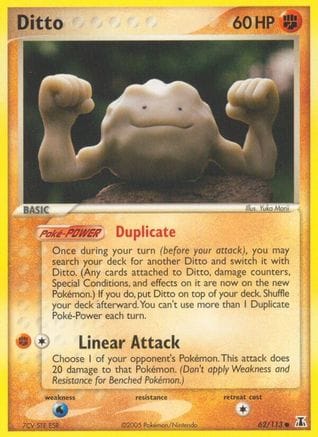 'Pokemon - 'Ditto (Geodude) 062/113  Delta Species - Common