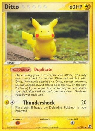 'Pokemon - 'Ditto 063/113  Delta Species - Common