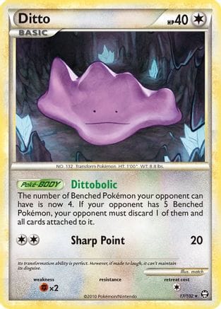 'Pokemon - 'Ditto 017  - Reverse Holofoil Triumphant - Rare