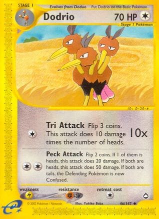 'Pokemon - 'Dodrio 046  Aquapolis - Uncommon