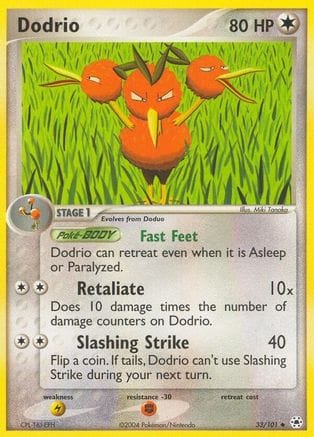 'Pokemon - 'Dodrio 033/101  Hidden Legends - Uncommon