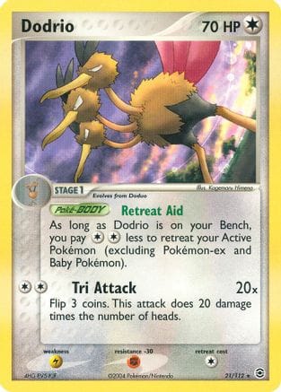 'Pokemon - 'Dodrio 021/112  FireRed & LeafGreen - Rare