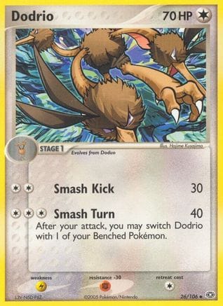 'Pokemon - 'Dodrio 026  Emerald - Uncommon