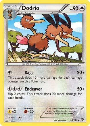 'Pokemon - 'Dodrio 099  XY Base Set - Uncommon