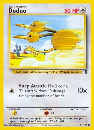 'Pokemon - 'Doduo 071/110  - Reverse Holofoil Legendary Collection - Common