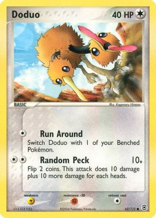 'Pokemon - 'Doduo 062/112  - Reverse Holofoil FireRed & LeafGreen - Common