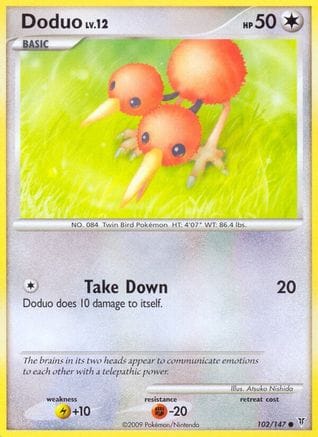 'Pokemon - 'Doduo 102  - Reverse Holofoil Supreme Victors - Common