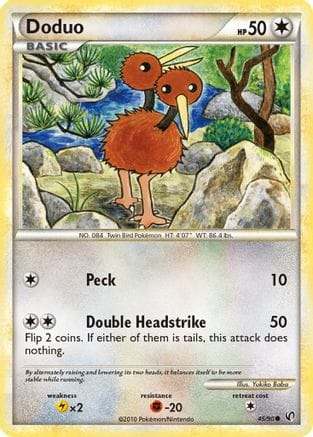 'Pokemon - 'Doduo 045  - Reverse Holofoil Undaunted - Common