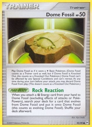 'Pokemon - 'Dome Fossil 092  - Reverse Holofoil Arceus - Common