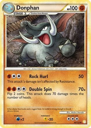 'Pokemon - 'Donphan 040  HeartGold SoulSilver - Uncommon