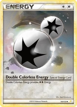 'Pokemon - 'Double Colorless Energy 103/123  - Reverse Holofoil HeartGold SoulSilver - Uncommon