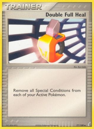 'Pokemon - 'Double Full Heal 077/100  - Reverse Holofoil Crystal Guardians - Uncommon
