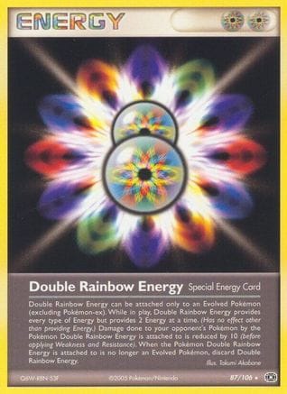 'Pokemon - 'Double Rainbow Energy 087  - Reverse Holofoil Emerald - Rare