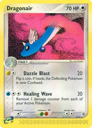 'Pokemon - 'Dragonair 014/97  - Reverse Holofoil Dragon - Rare