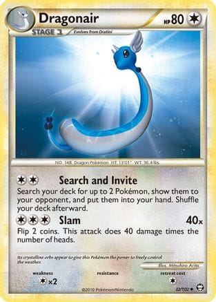 'Pokemon - 'Dragonair 032  - Reverse Holofoil Triumphant - Uncommon