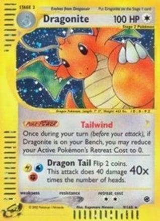 'Pokemon - 'Dragonite (9) 009  - Holofoil Expedition - Holo Rare