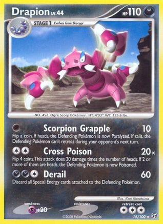 'Pokemon - 'Drapion 015  Stormfront - Rare