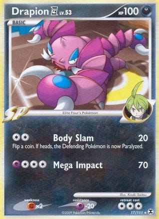 'Pokemon - 'Drapion E4 017  - Reverse Holofoil Rising Rivals - Rare
