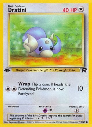 'Pokemon - 'Dratini 053/82  - Unlimited Team Rocket - Common