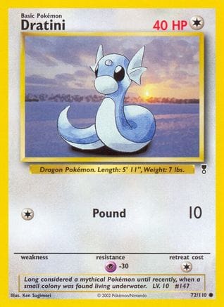 'Pokemon - 'Dratini 072/110  - Reverse Holofoil Legendary Collection - Common