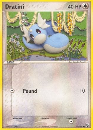 'Pokemon - 'Dratini 052/109  - Reverse Holofoil Team Rocket Returns - Common