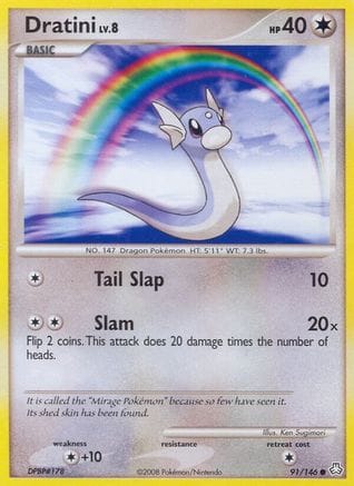 'Pokemon - 'Dratini 091  - Reverse Holofoil Legends Awakened - Common