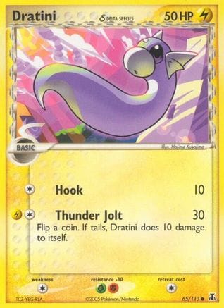 'Pokemon - 'Dratini 065/113  - Reverse Holofoil Delta Species - Common