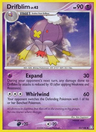 'Pokemon - 'Drifblim 053  - Reverse Holofoil Legends Awakened - Uncommon