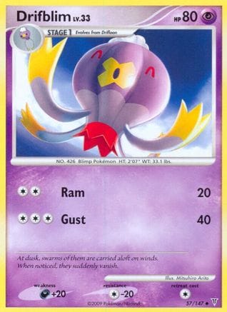 'Pokemon - 'Drifblim 057  - Reverse Holofoil Supreme Victors - Uncommon