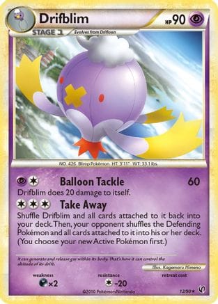'Pokemon - 'Drifblim 012  - Reverse Holofoil Undaunted - Rare