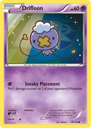 'Pokemon - 'Drifloon (49) 049  - Reverse Holofoil Dragons Exalted - Common