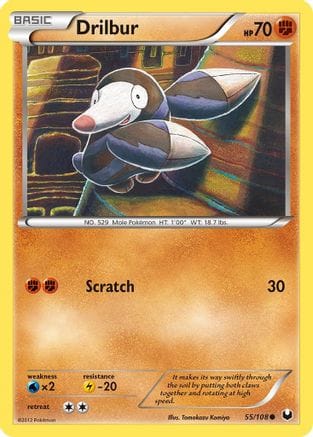 'Pokemon - 'Drilbur 055/108  Dark Explorers - Common