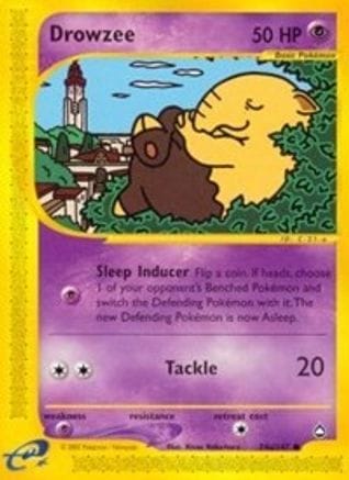 'Pokemon - 'Drowzee (74b) 74b  - Reverse Holofoil Aquapolis - Common
