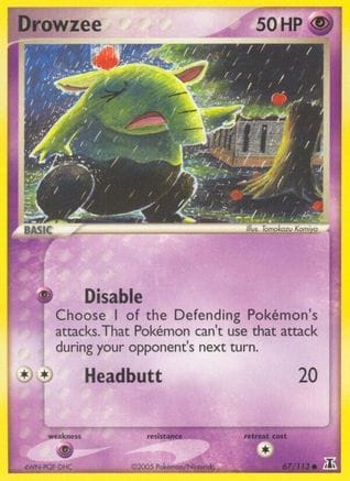 'Pokemon - 'Drowzee 067/113  Delta Species - Common