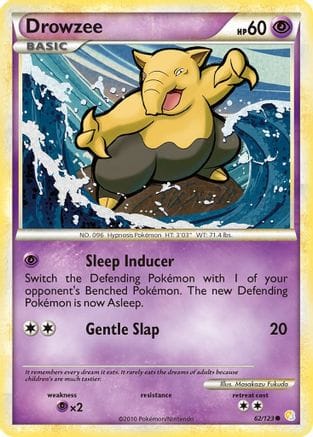 'Pokemon - 'Drowzee 062/123  HeartGold SoulSilver - Common