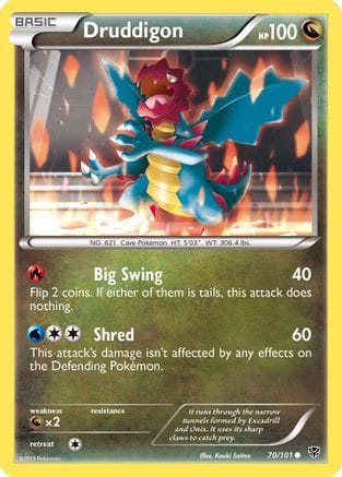 'Pokemon - 'Druddigon 070  Plasma Blast - Common