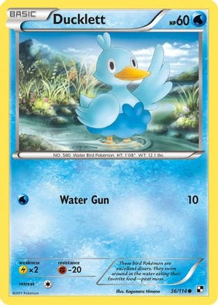 'Pokemon - 'Ducklett 036  Black and White - Common