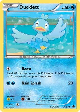 'Pokemon - 'Ducklett 026  Emerging Powers - Common