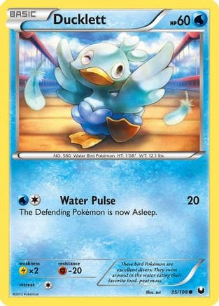 'Pokemon - 'Ducklett 035  - Reverse Holofoil Dark Explorers - Common