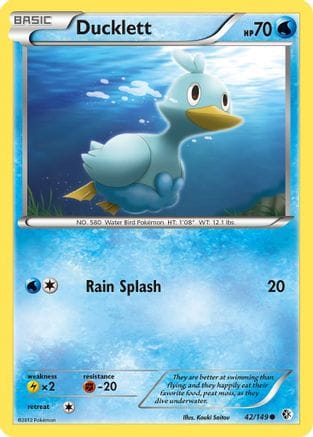 'Pokemon - 'Ducklett 042  Boundaries Crossed - Common