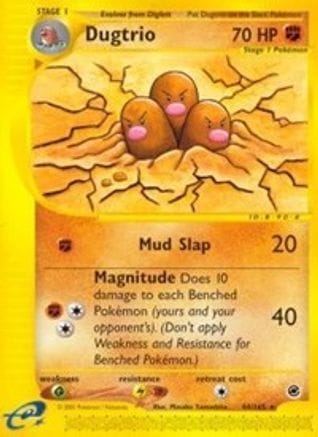 'Pokemon - 'Dugtrio (44) 044  - Reverse Holofoil Expedition - Rare