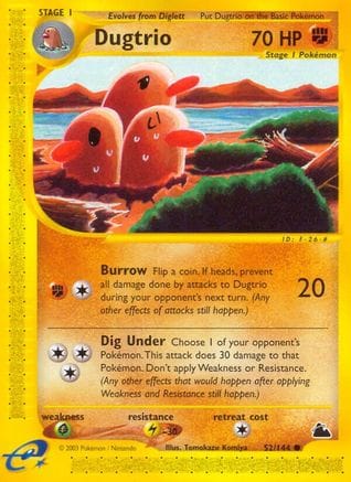 'Pokemon - 'Dugtrio 052  Skyridge - Common