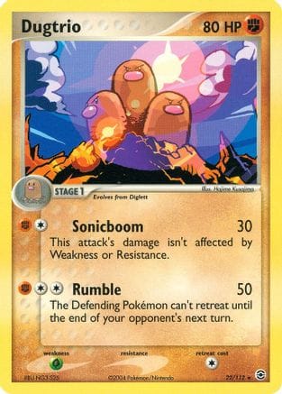 'Pokemon - 'Dugtrio 022/112  FireRed & LeafGreen - Rare