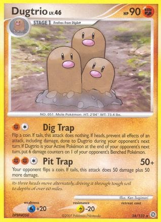 'Pokemon - 'Dugtrio 024  Secret Wonders - Rare